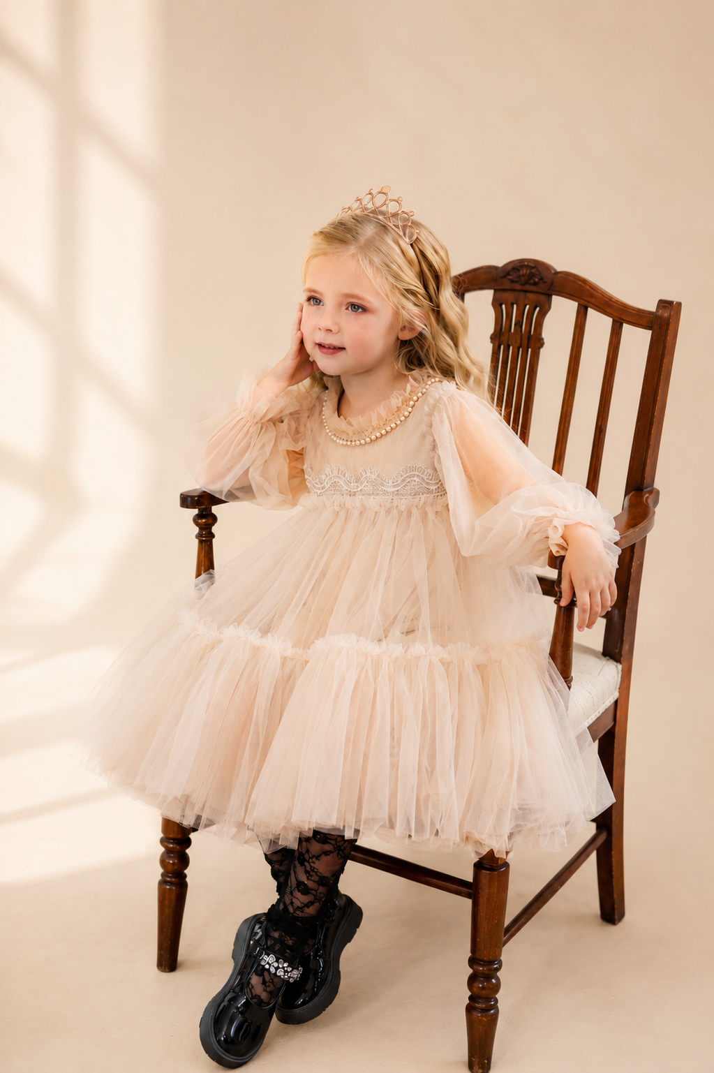 Girls princess tulle dress sample for boutique private-label review